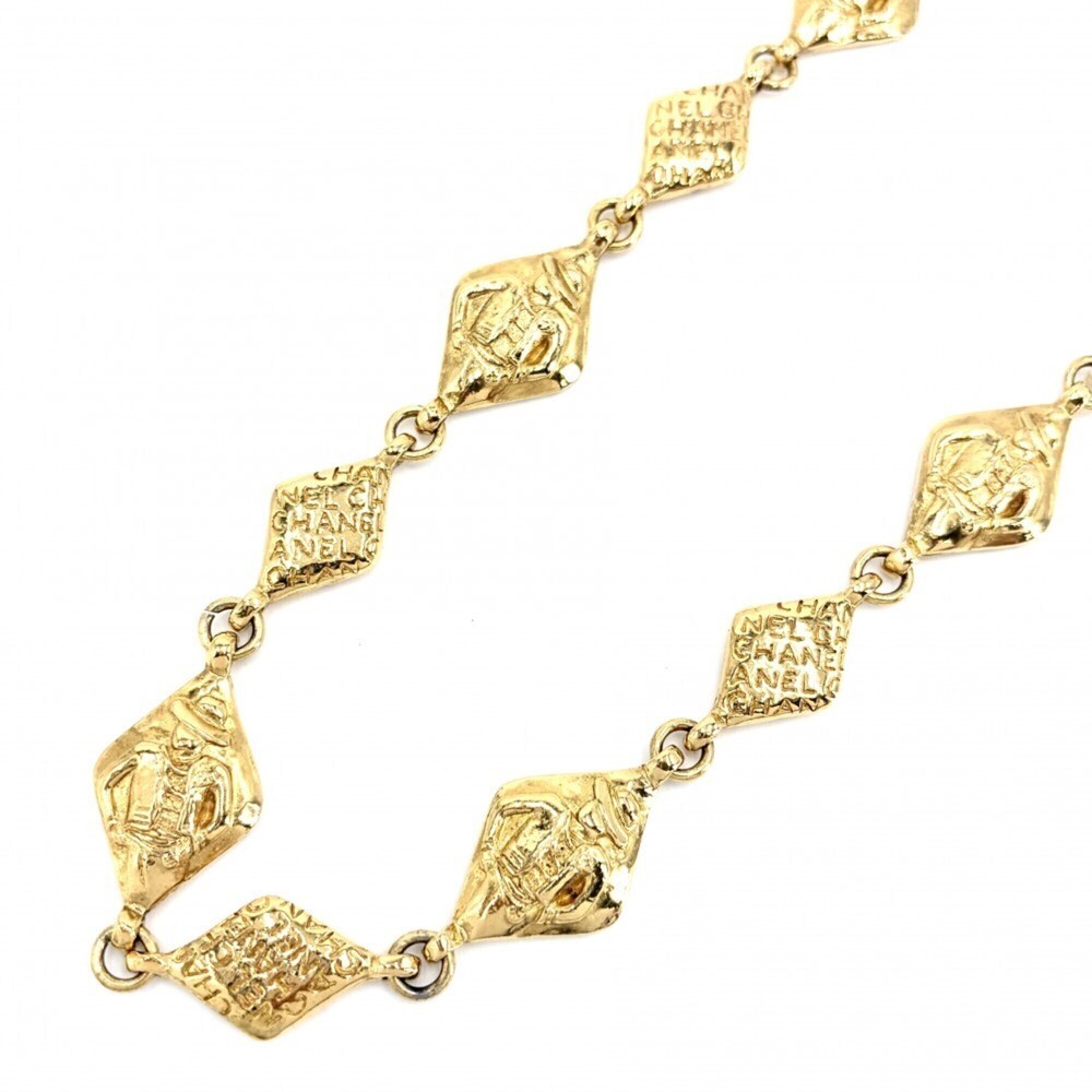 CHANEL Gold Logo Necklace